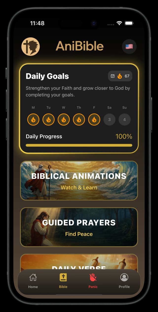 AniBible App Home Screen